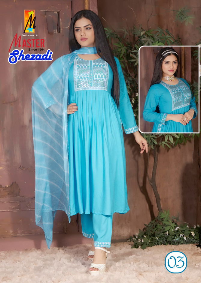 Shezadi By Master Designer Readymade Suits Catalog
